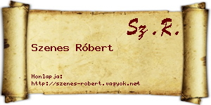 Szenes Róbert névjegykártya
